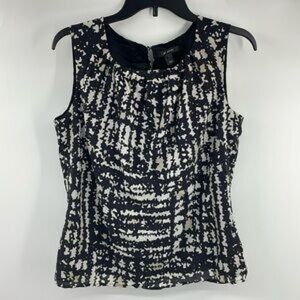 St.John Silk Couture Ruffle sleeveless blouse size 8